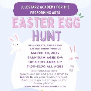 Julestarz Academy for Performing Arts Easter Egg Hunt and Bunny Photos