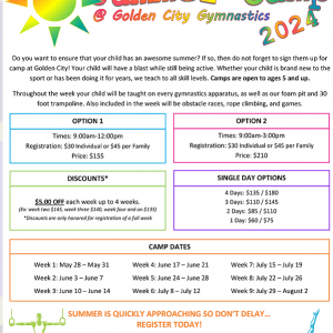 Golden City Gymnastics Summer Camp