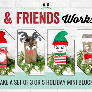 11/17 AR Workshop Brandon Santa and Friends Woodblocks Family Crafternoon