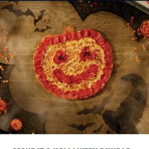 Papa John's Jack-O'-Lantern Pizza