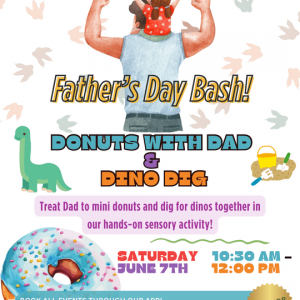 Kids Social Club Donuts with Dad and Dino Dig