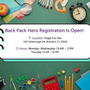 Hope for Her Backpack Hero Registration