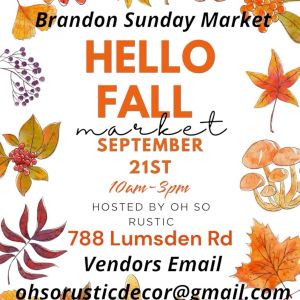 Brandon Sunday Market Fall Kick Off