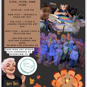 Rare Bird Art Studio Thanksgiving Break Camp