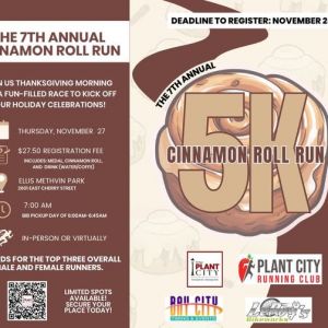 11/27 Cinnamon Roll 5K at Ellis-Methvin Park