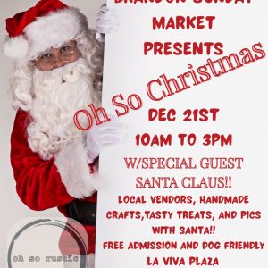 12/21  Brandon Sunday Market Oh So Christmas