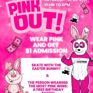 04/04 Astro Skate Bunny Pink Out Skate