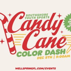 SouthShore Youth Sports Candy Cane Color Dash at Wellspring Community Church